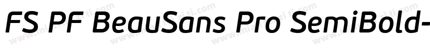 FS PF BeauSans Pro SemiBold字体转换